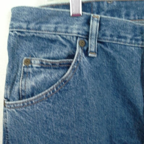 Wrangler mens jeans 38x34 Tall Blue Straight leg - Picture 7 of 8